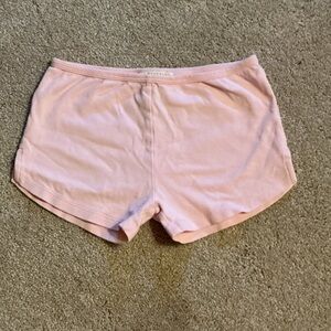 Light Pink Cotton Lounge Shorts